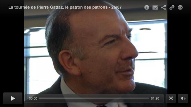 BFM TV La tournée de Pierre Gattaz, le patron des patrons. Lundi 22 juillet